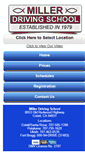 Mobile Screenshot of millerdrivingschool.com
