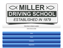 Tablet Screenshot of millerdrivingschool.com